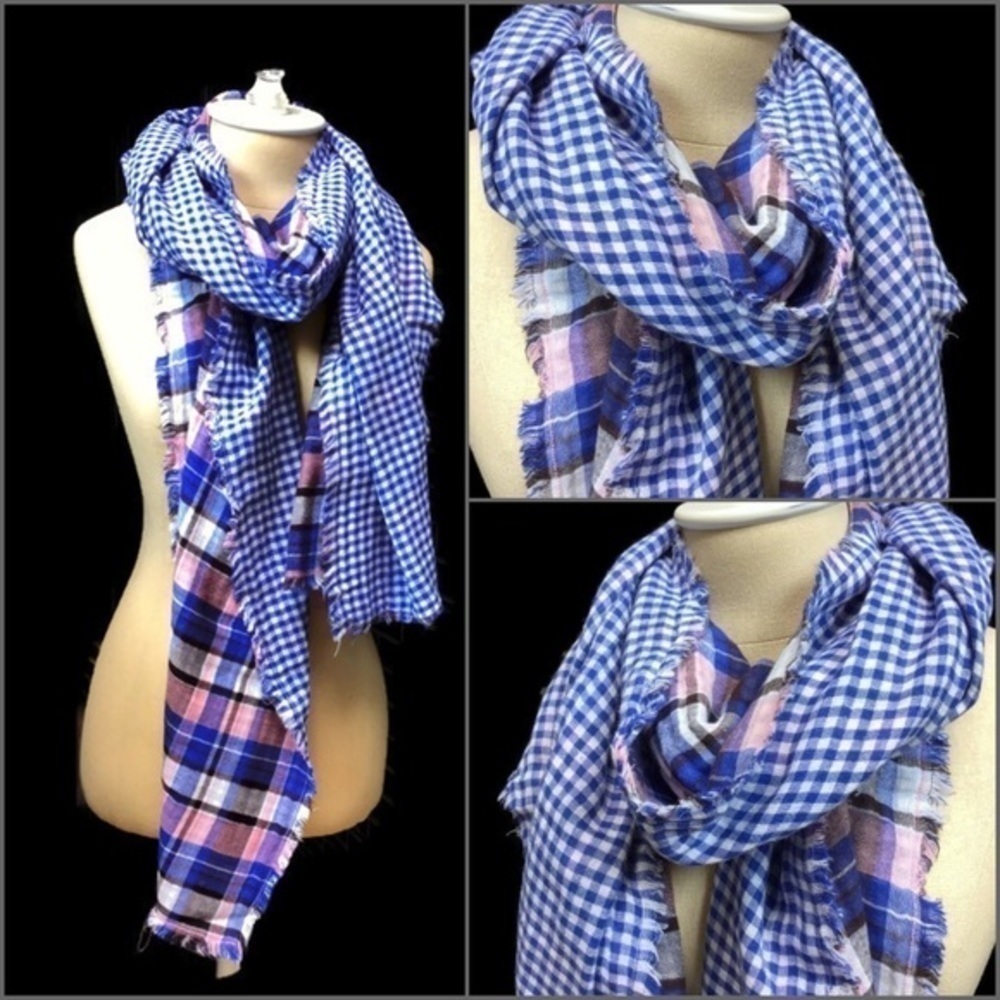 𝅺American Colors Plaid Scarf - Picture 2 of 3